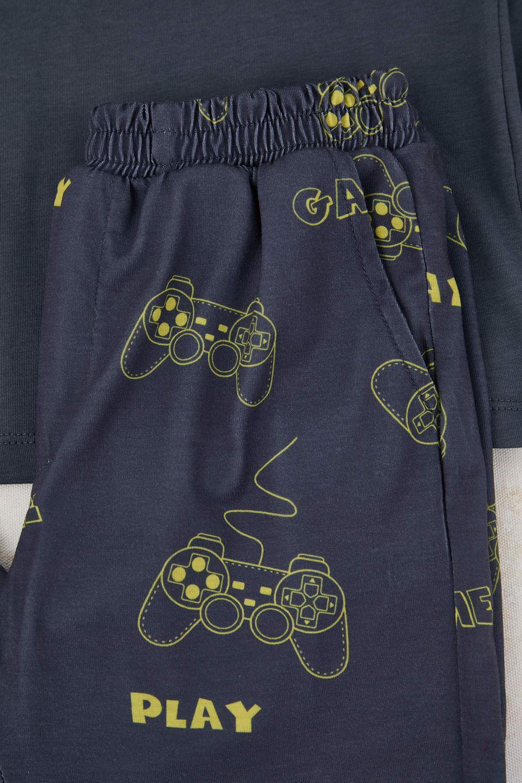 Antrasit Pamuklu Bask?l? Orme Erkek Cocuk Alt-Ust Pijama Tak?m? TKDAW26PT00013 - Trendyolmilla фото 4