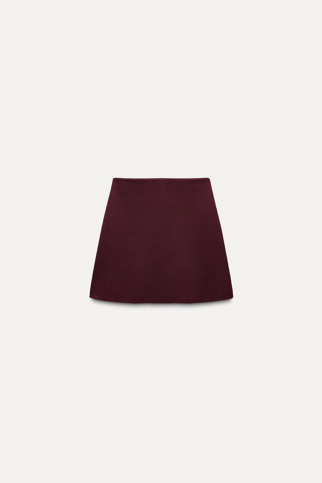PLAIN KNIT MINI SKIRT - Zara фото 5