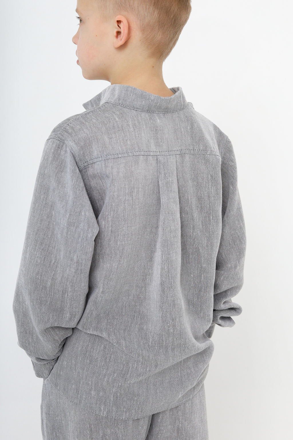 Рубашка в полоску Лен, черная - Inzibe фото 27