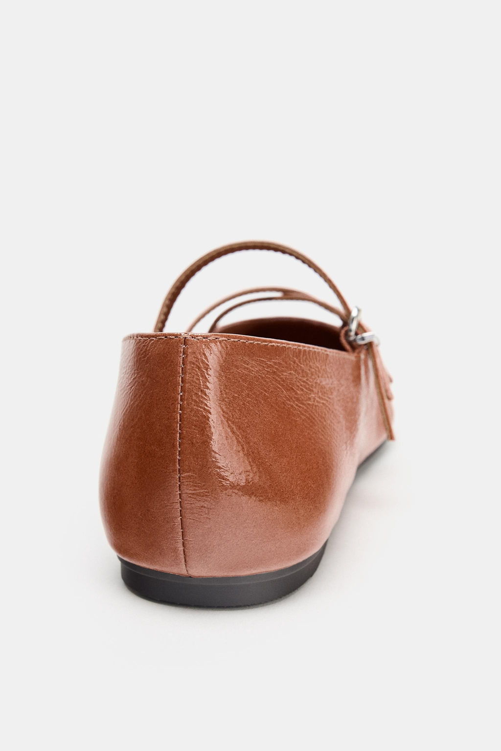 SQUARE TOE LEATHER BALLERINA - Zara фото 14