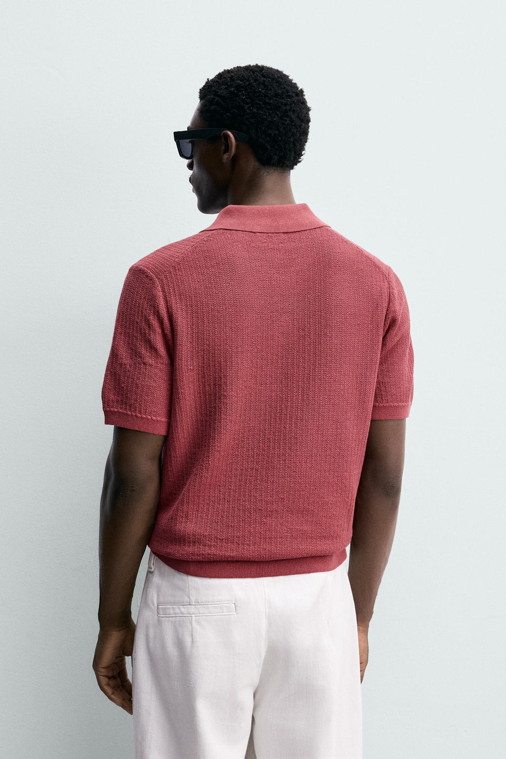POLO PUNTO REGULAR FIT ESTRUCTURA / Rosado oscuro - Zara фото 4