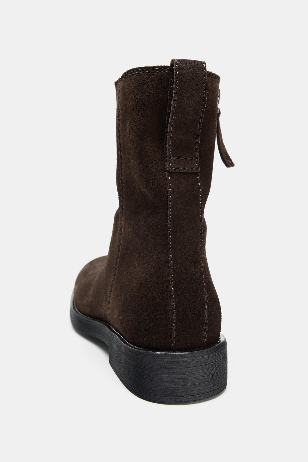 FLAT SPLIT SUEDE ANKLE BOOTS - Zara фото 6