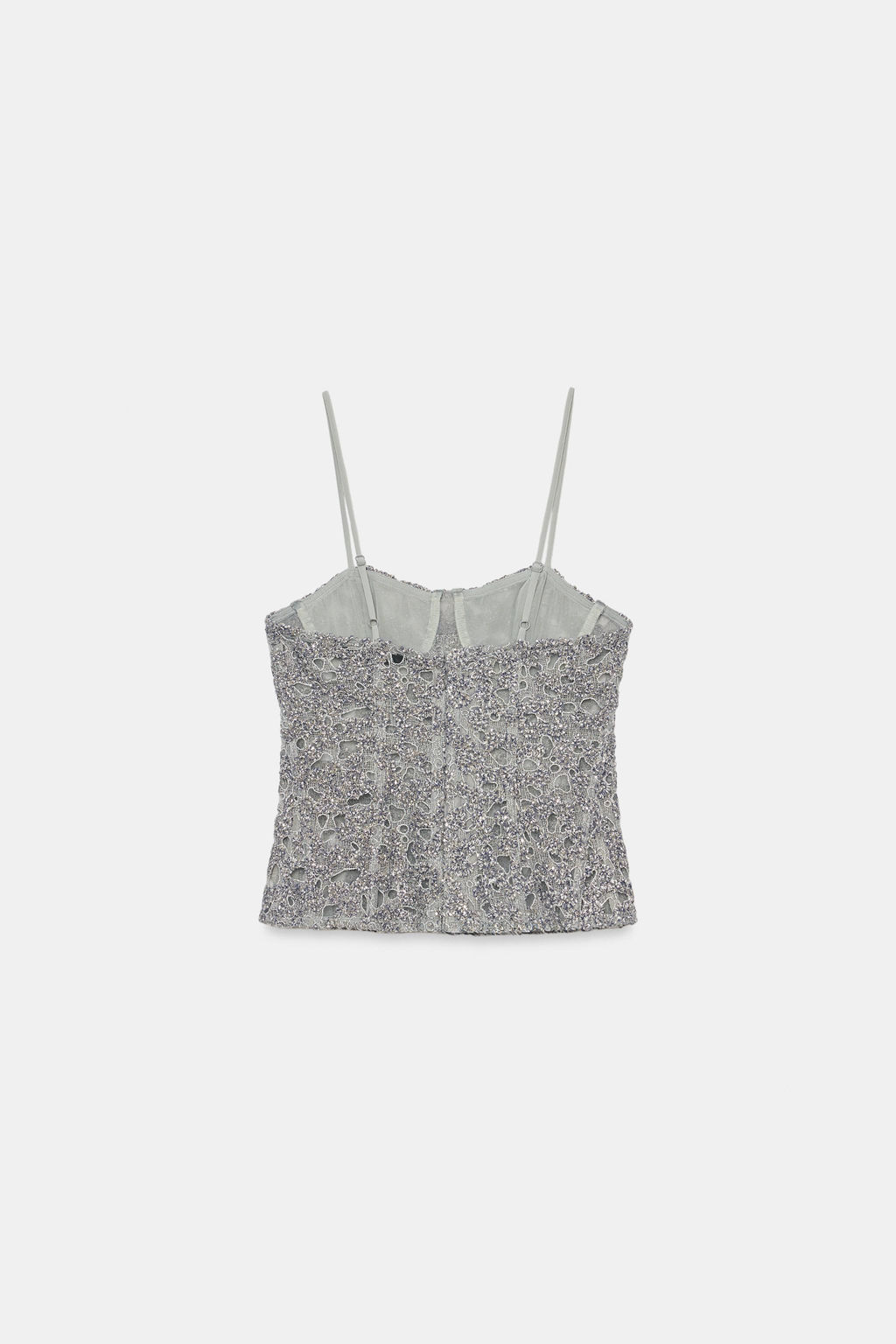TOP BRILLOS ZW COLLECTION / Azul / Gris