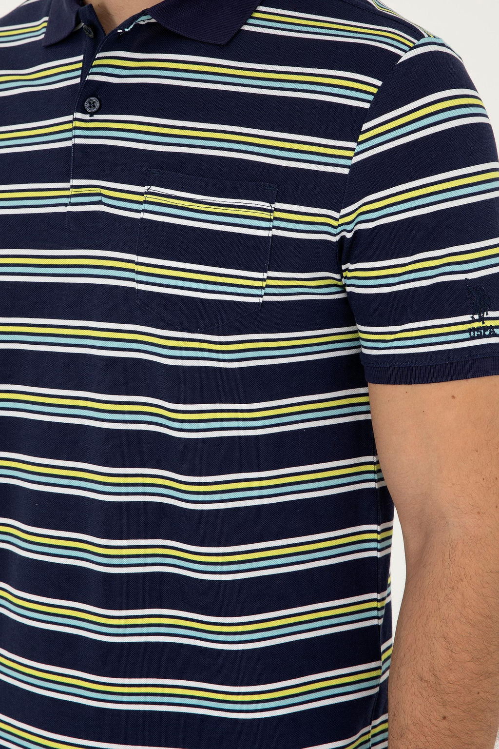 Мужская темно-синяя футболка Неожиданная скидка в корзине - U.s. polo assn фото 7