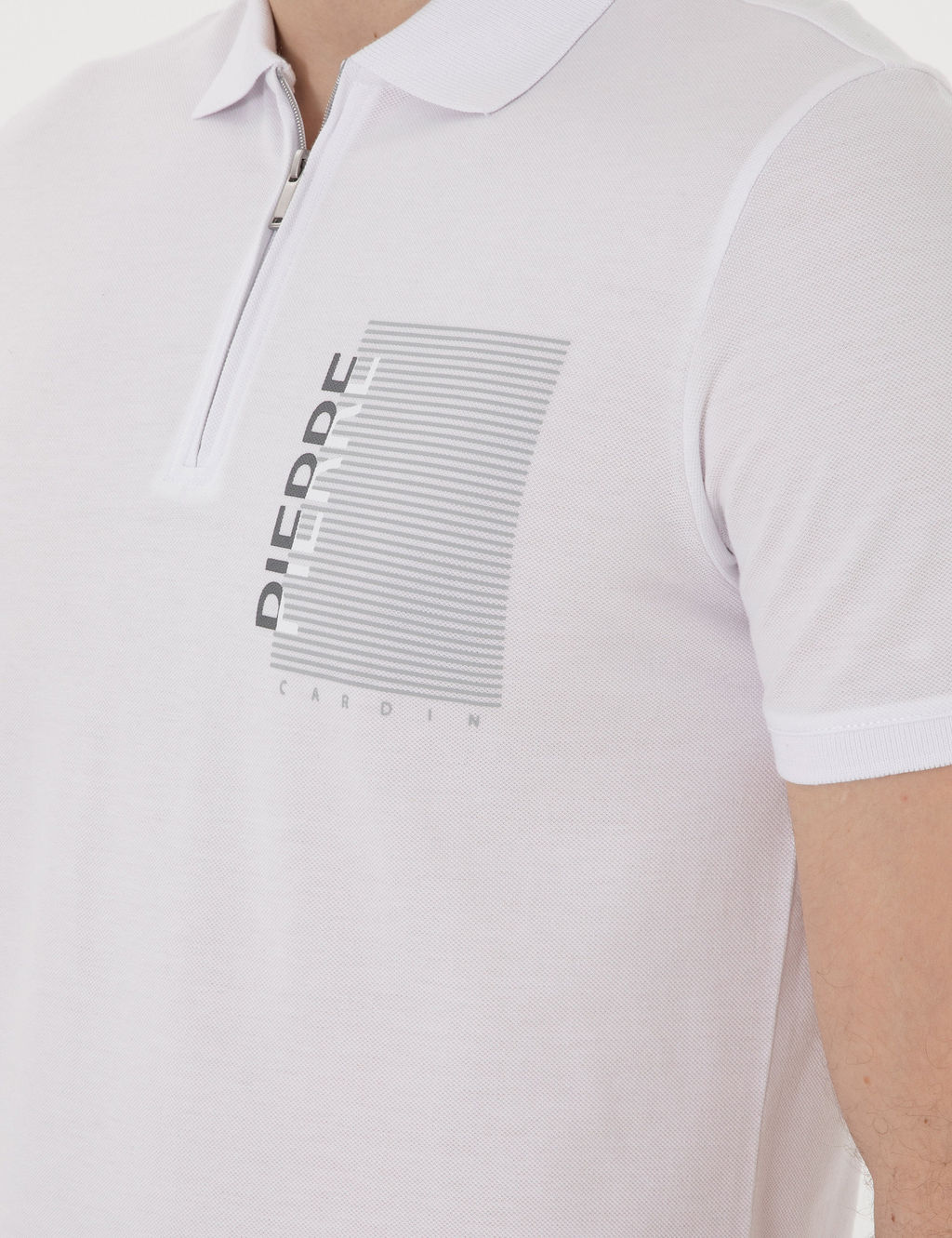 Beyaz Slim Fit Polo Yaka Ti__rt