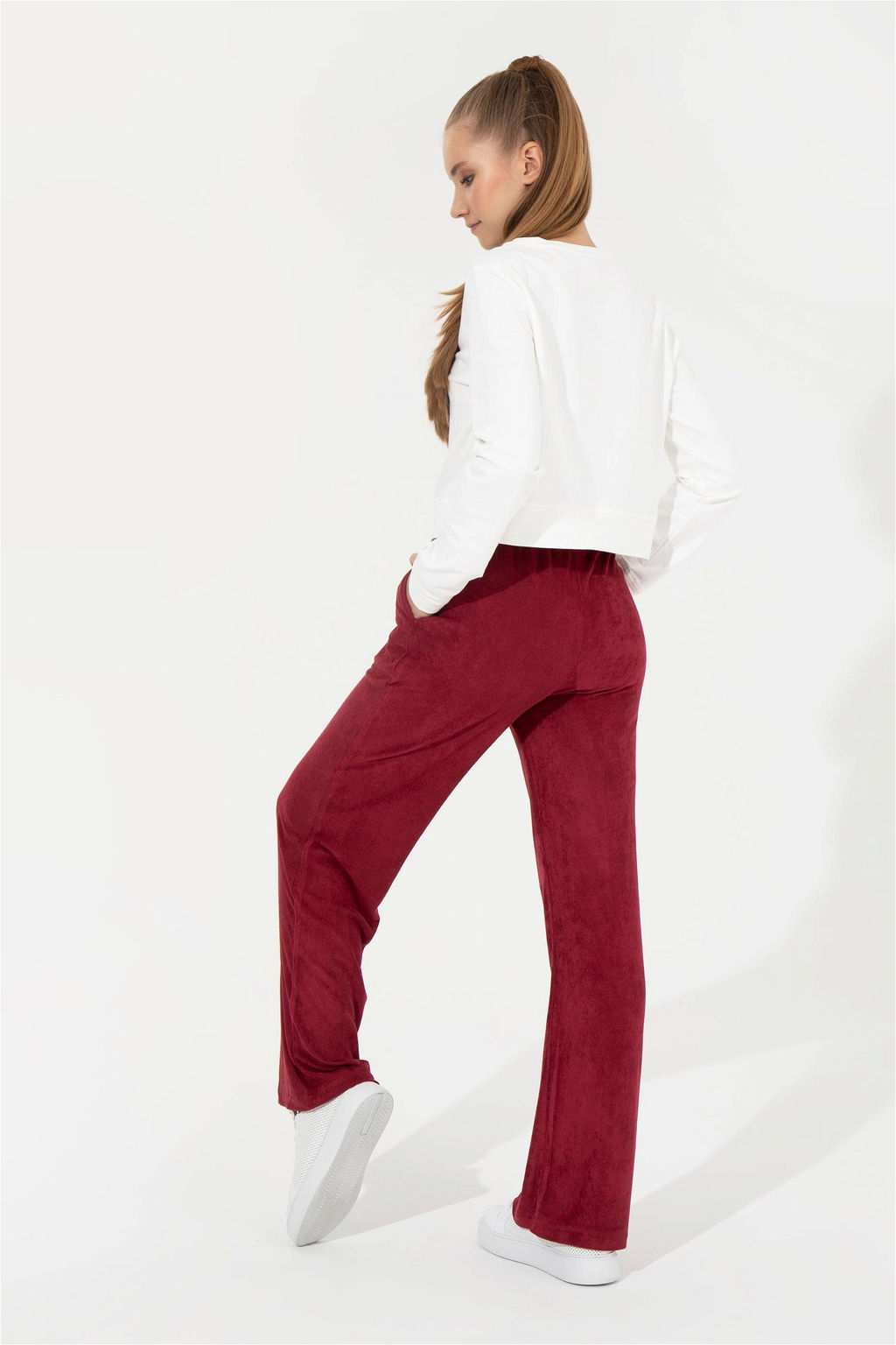 Женские спортивные штаны вишневого цвета Неожиданная скидка в корзине - U.s. polo assn фото 4