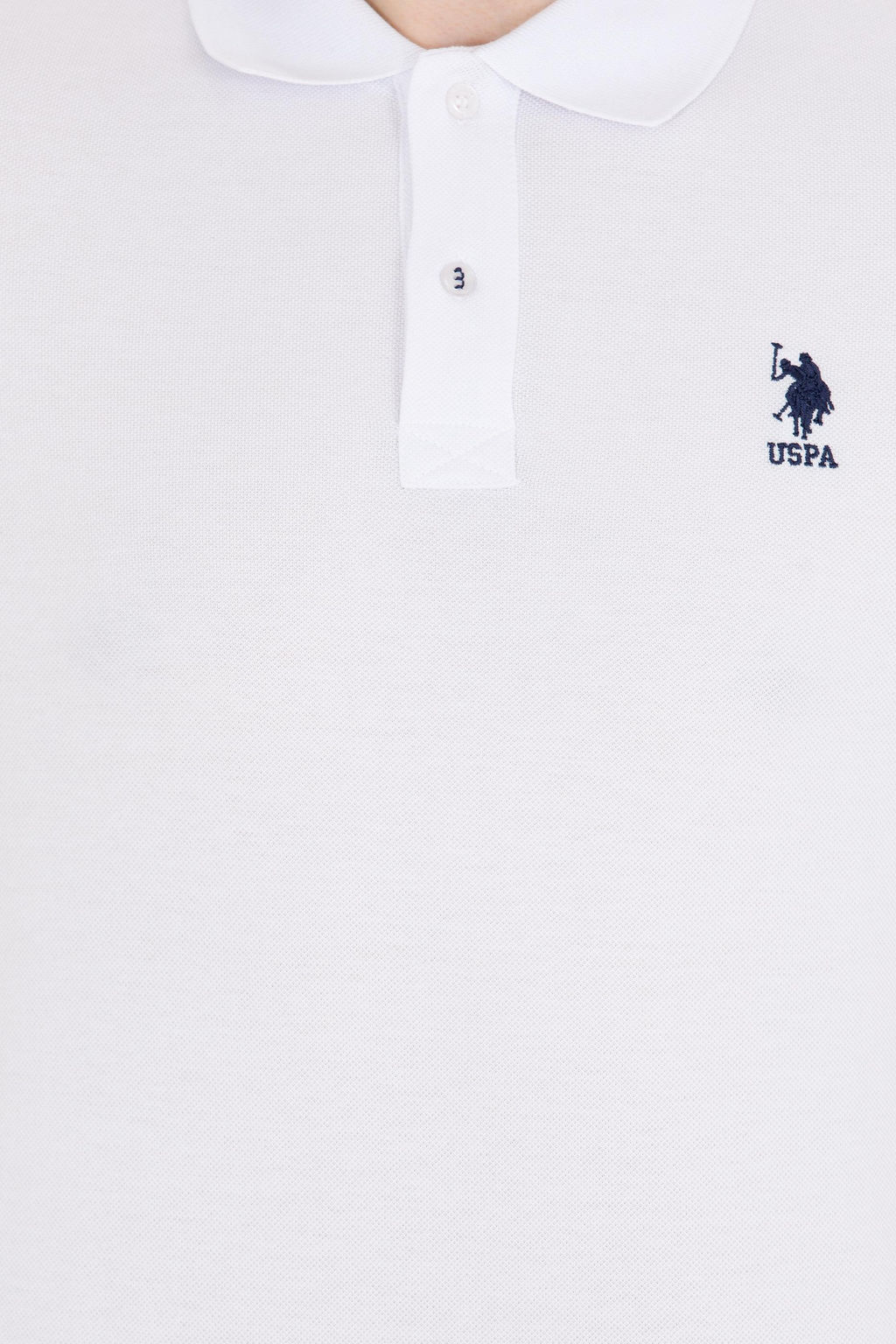 U. S. Polo Assn Мужская белая базовая футболка с воротником-поло - U.s. polo assn фото 7