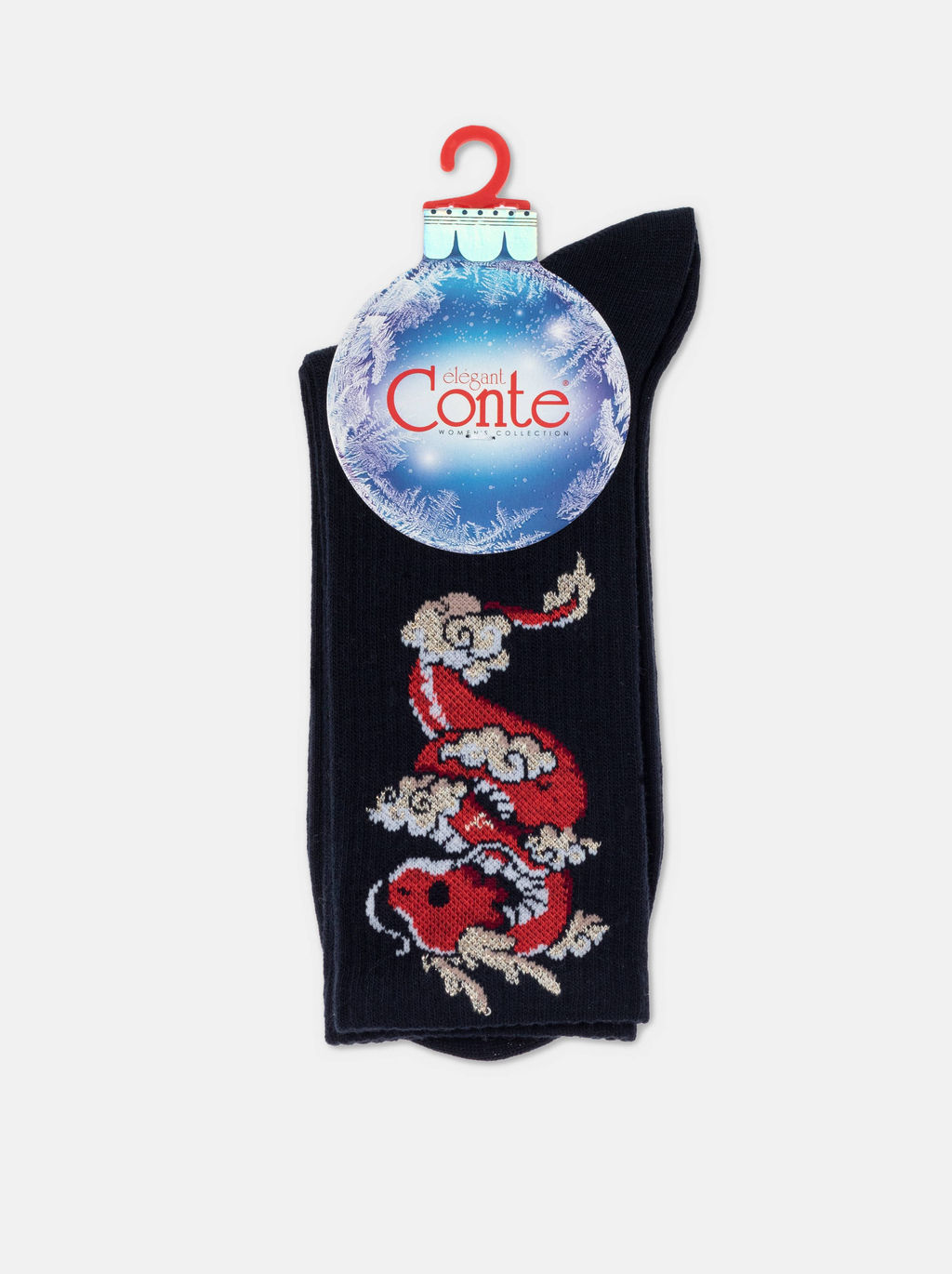 Цена за 2 пары. Носки новогодние темно-синий - Conte elegant фото 5