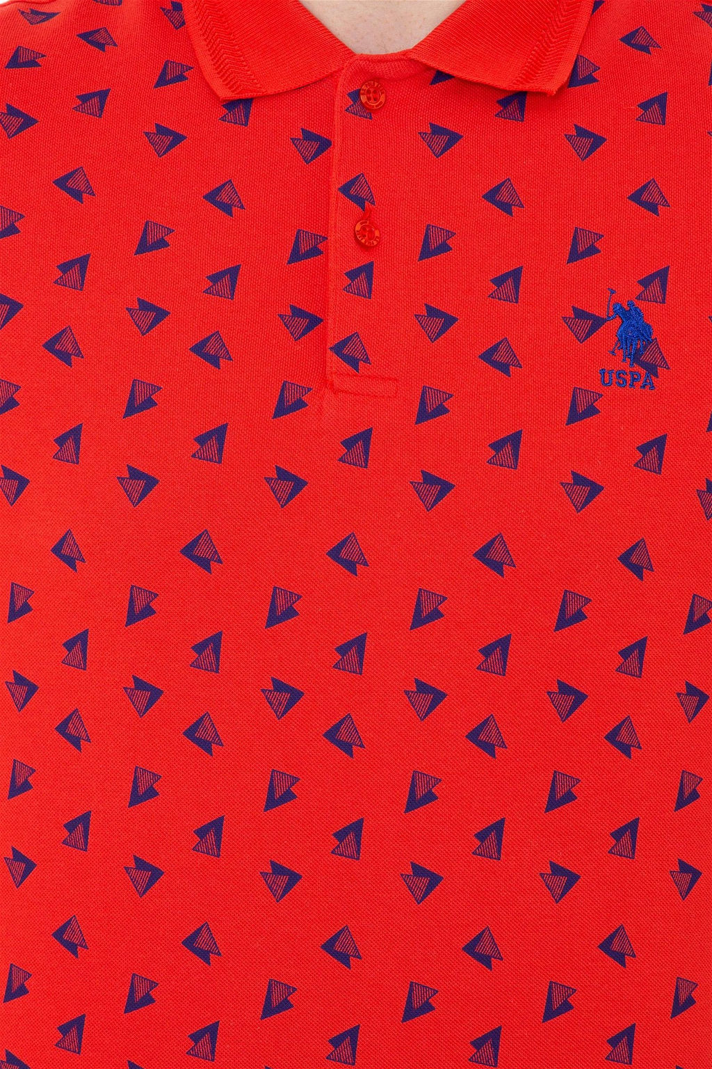 U. S. Polo Assn Мужская красная футболка с воротником-поло - U.s. polo assn фото 12