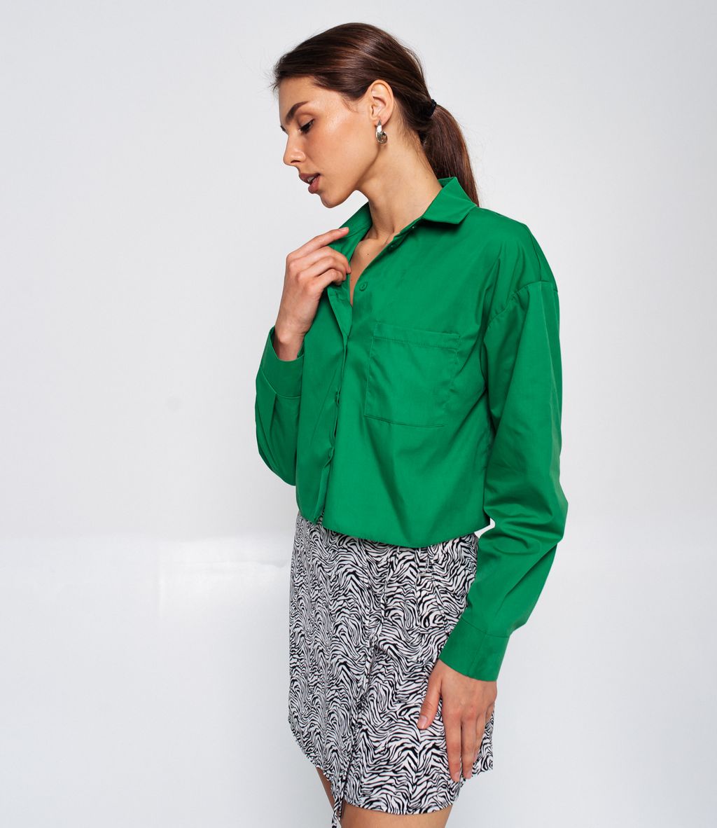 Рубашка #ОБШ1548, зелёный