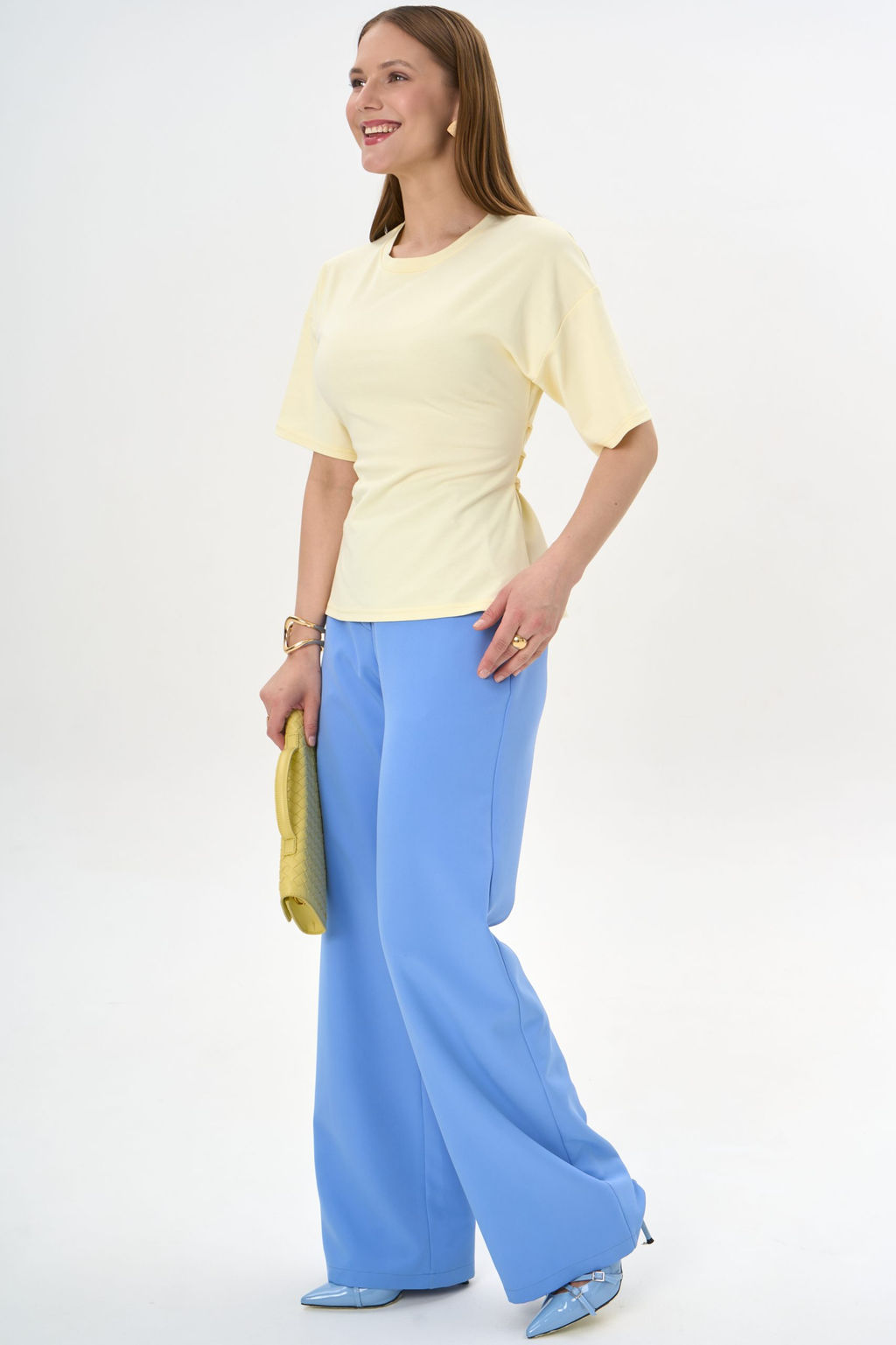 Футболка с завязками Николь (жёлтый) - Эльза фото 16