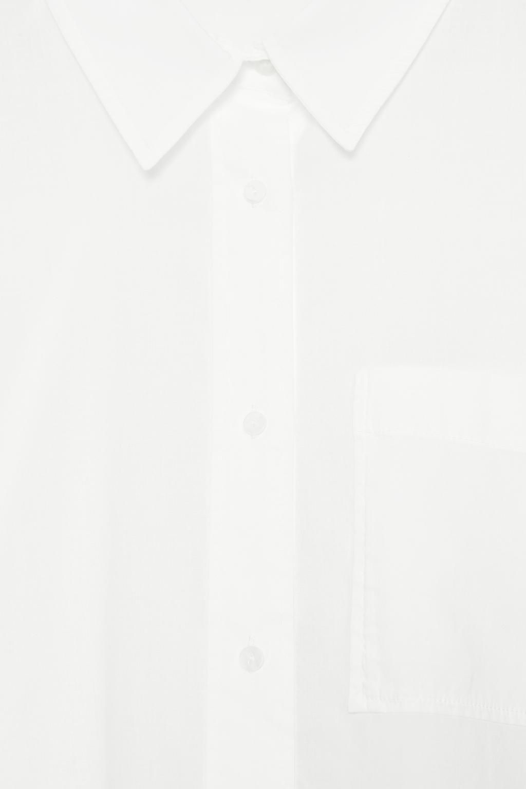 SEMI-SHEER COTTON SHIRT - Zara фото 8