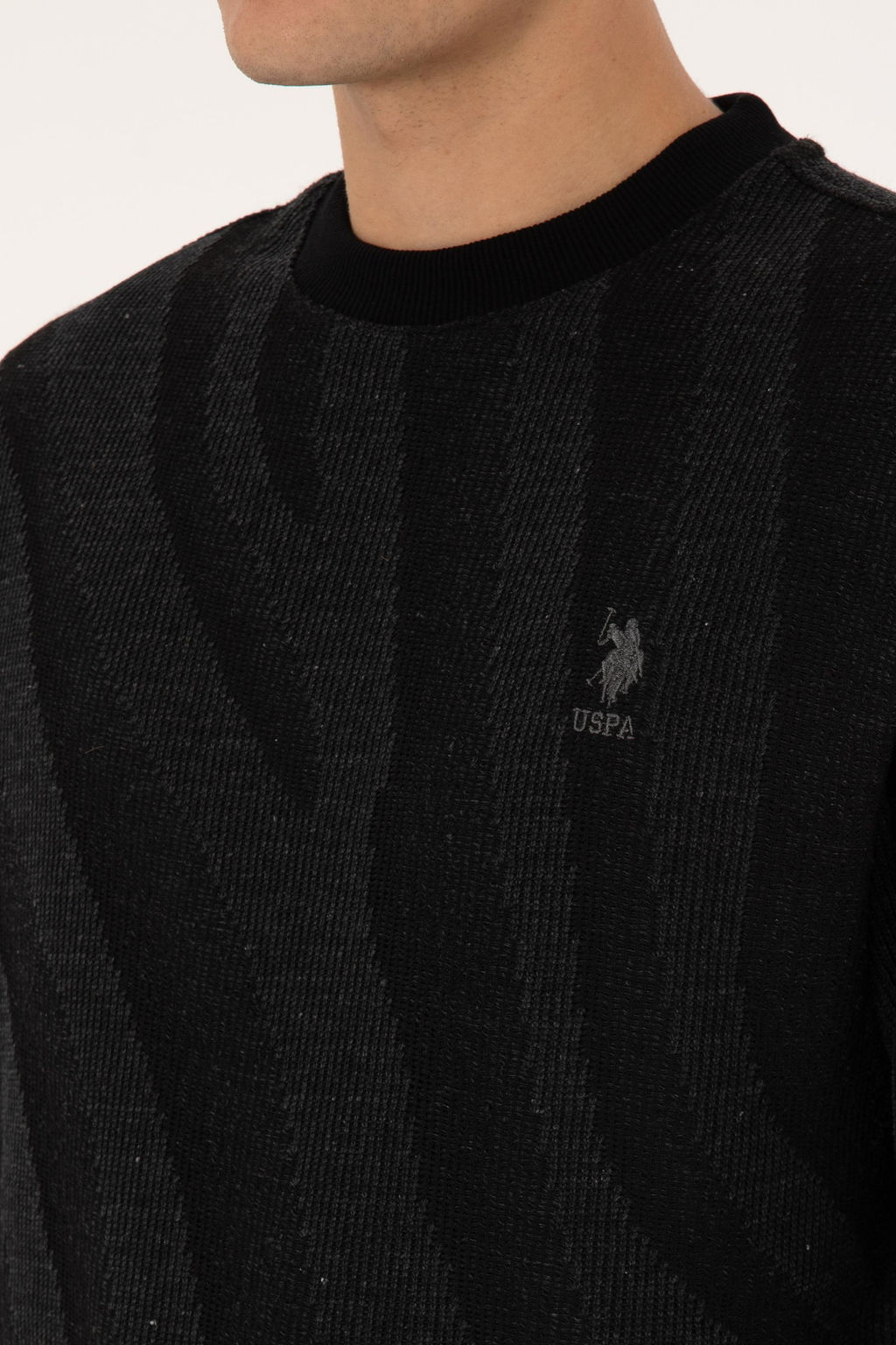 Erkek Comfort Fit Bisiklet Yaka Siyah Sweatshirt - U.s. polo assn фото 7