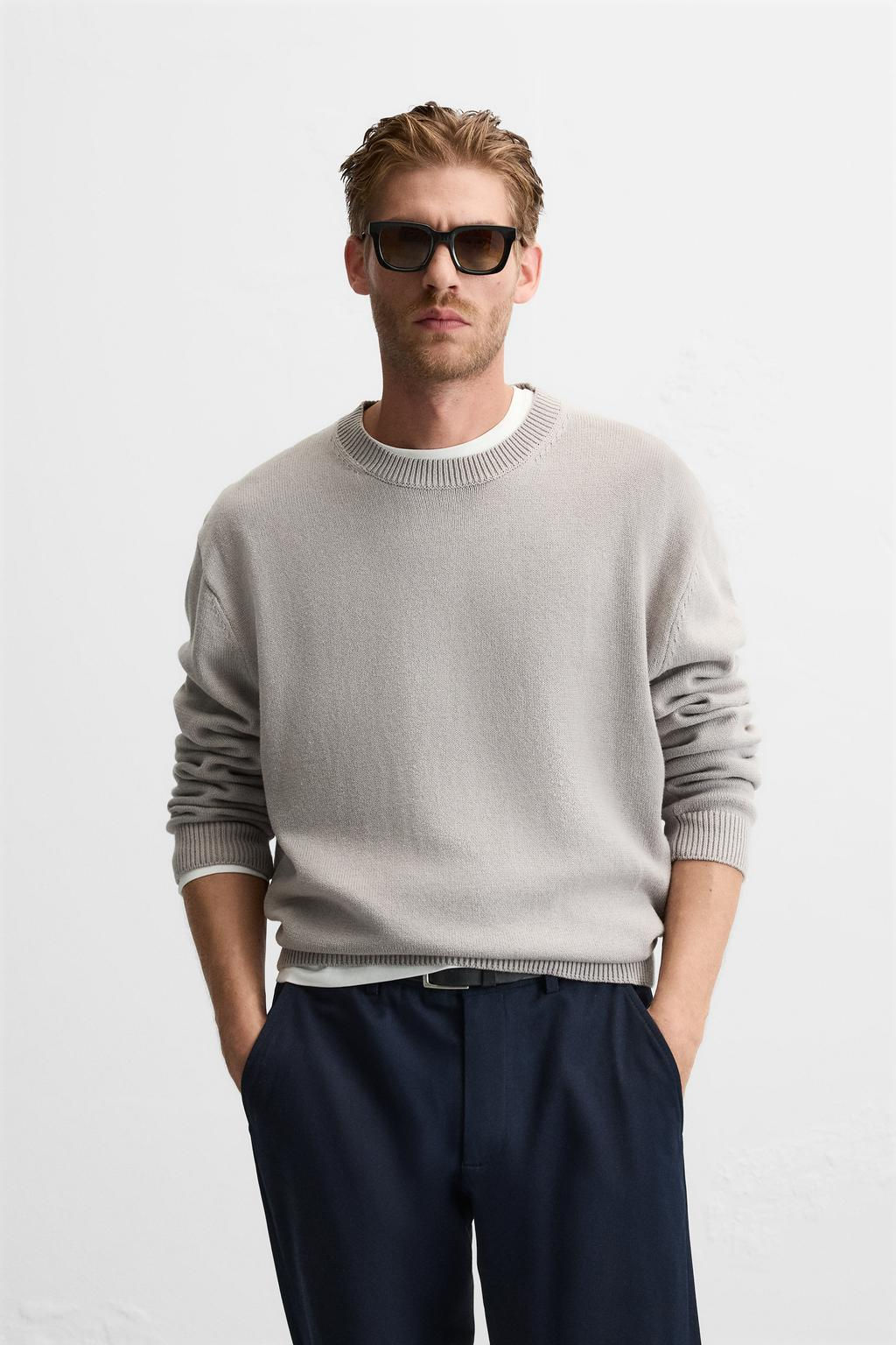 TEXTURED COTTON SWEATER - Zara фото 2