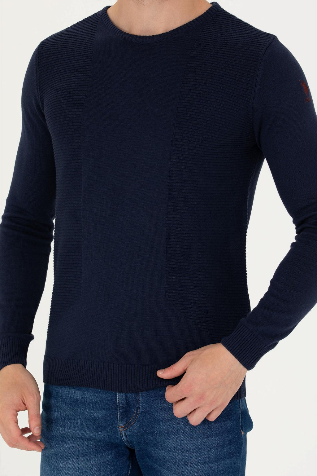 U. S. Polo Assn Мужской темно-синий свитер - U.s. polo assn фото 5