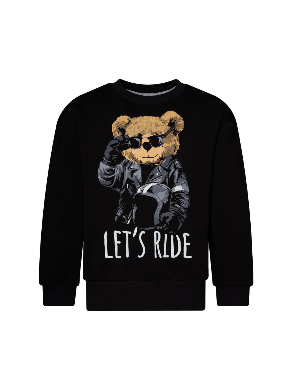 Костюм детский черный тедди байкер 7045г (98, 56)