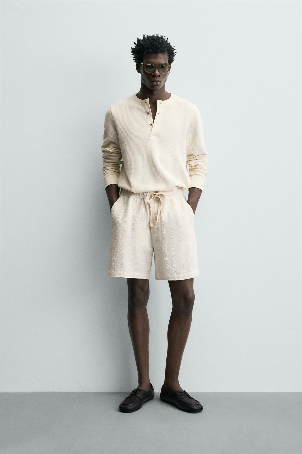 BERMUDA JACQUARD GEOM?TRICO / Crudo