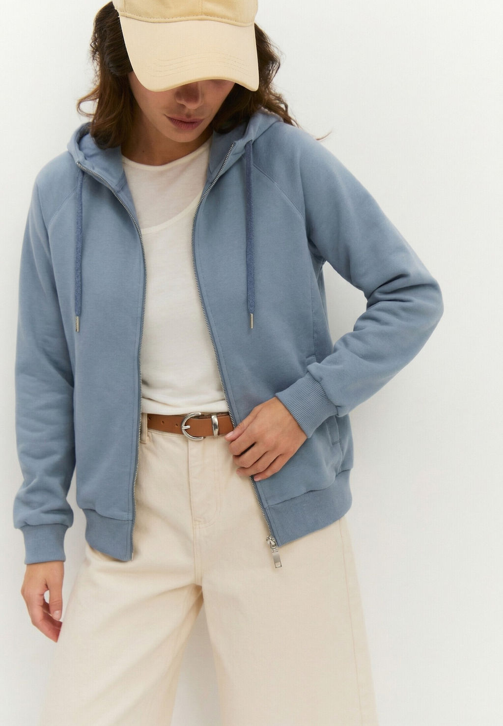 Толстовка женская 25234-532 футер серо-голубой