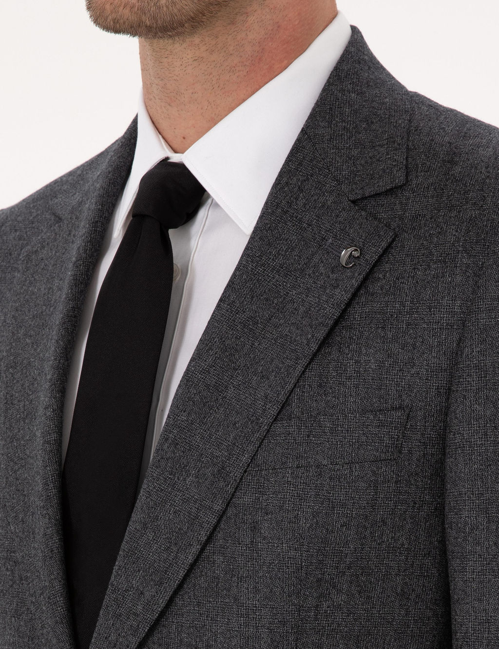 Antrasit Slim Fit Tak_m Elbise - Cacharel фото 7