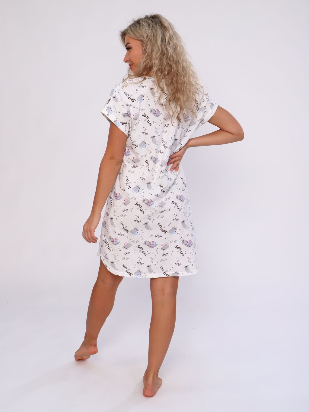 М 282 Сорочка Шокате (джаз коты) - Иванушка-трикотаж фото 10