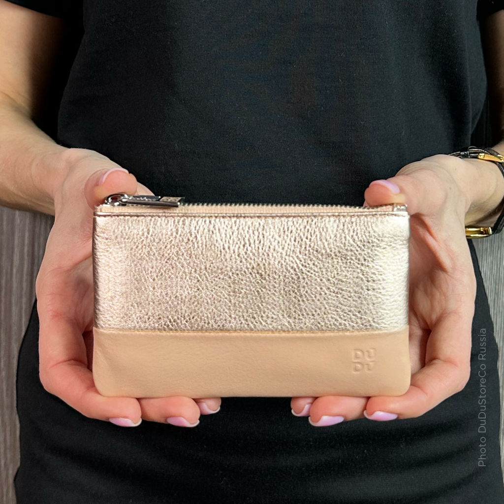 Итальянская кожаная ключница DuDu серии Kimolos | золотистый