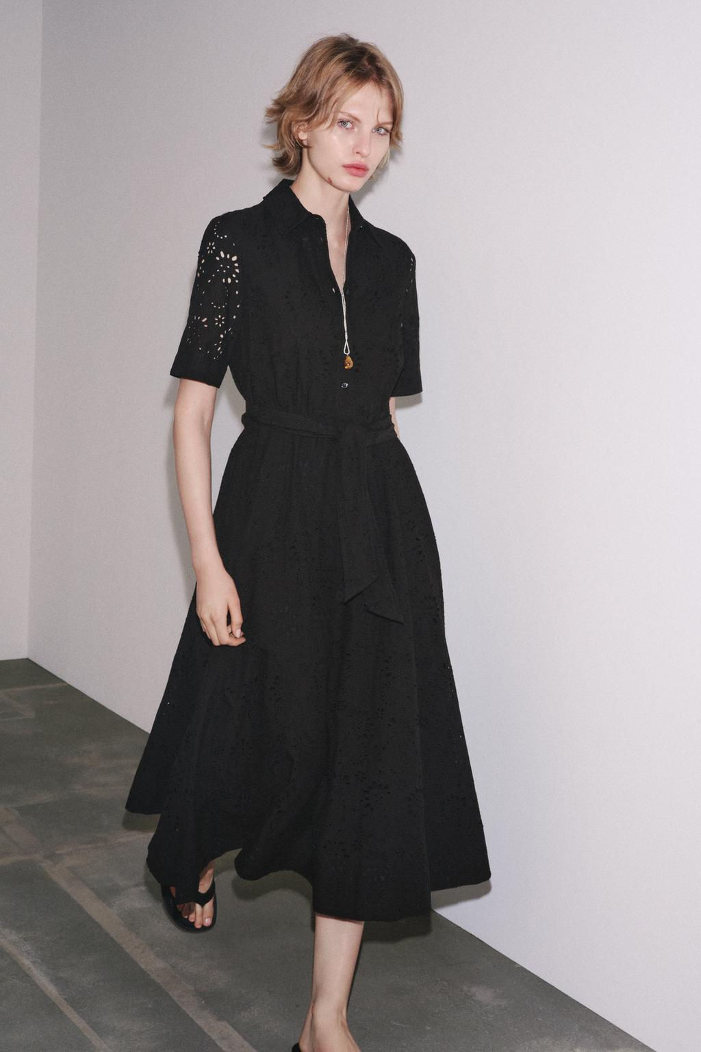 ZW COLLECTION EMBROIDERED SHIRT DRESS - Zara фото 11