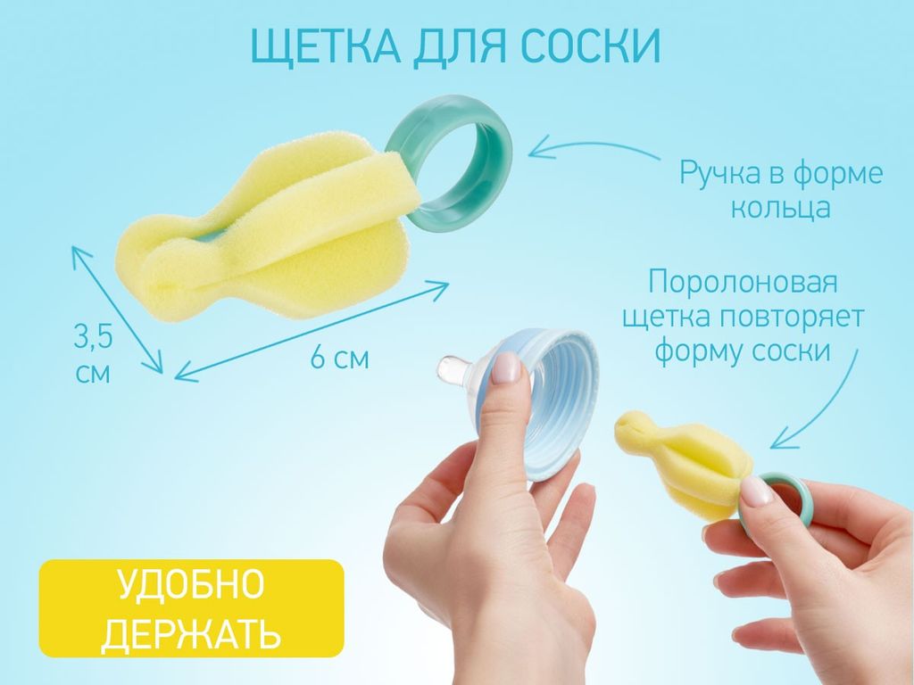 Набор щеток для бутылочек, 5 шт. Ершик для бутылочки, щетка для бутылочки, губка для сосок, 2 ершика