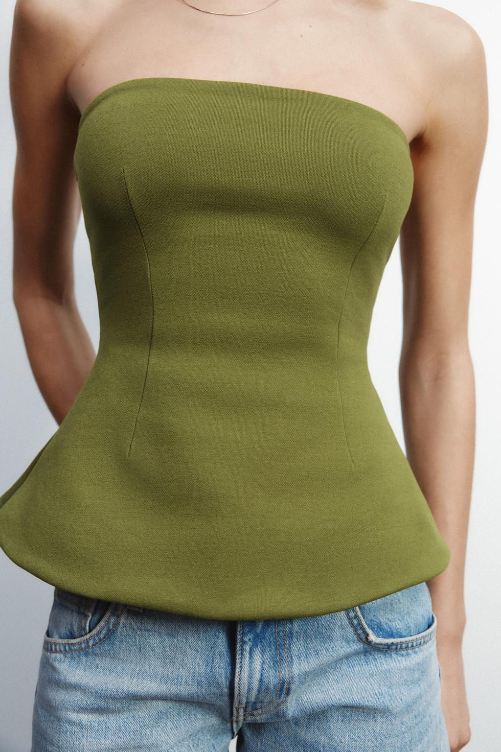 INTERLOCK BANDEAU TOP - Zara фото 10