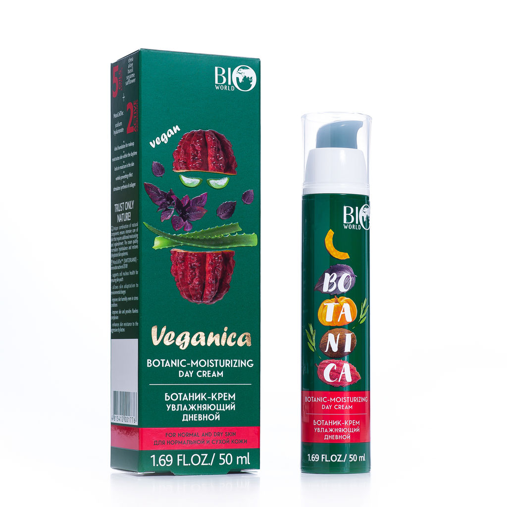 Bio World Veganica Ботаник-крем увлажняющий, (без упаковки) 50мл