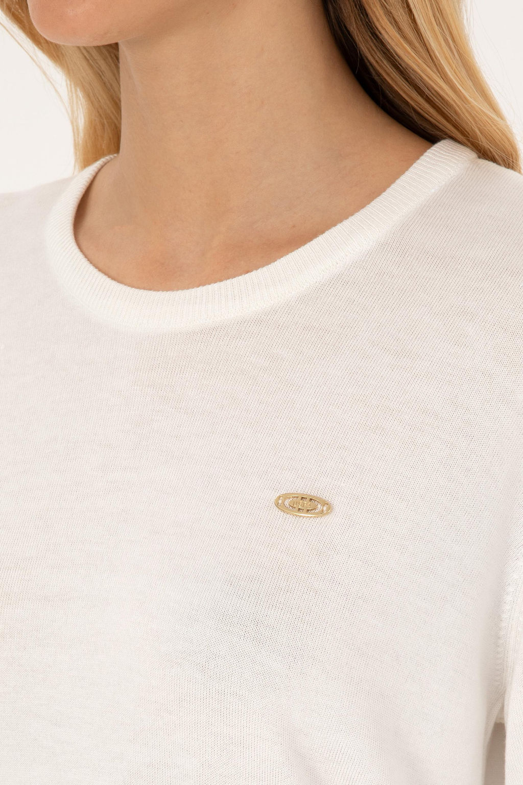 Kad_n Ekru Bisiklet Yaka Basic Kazak - U.s. polo assn фото 7