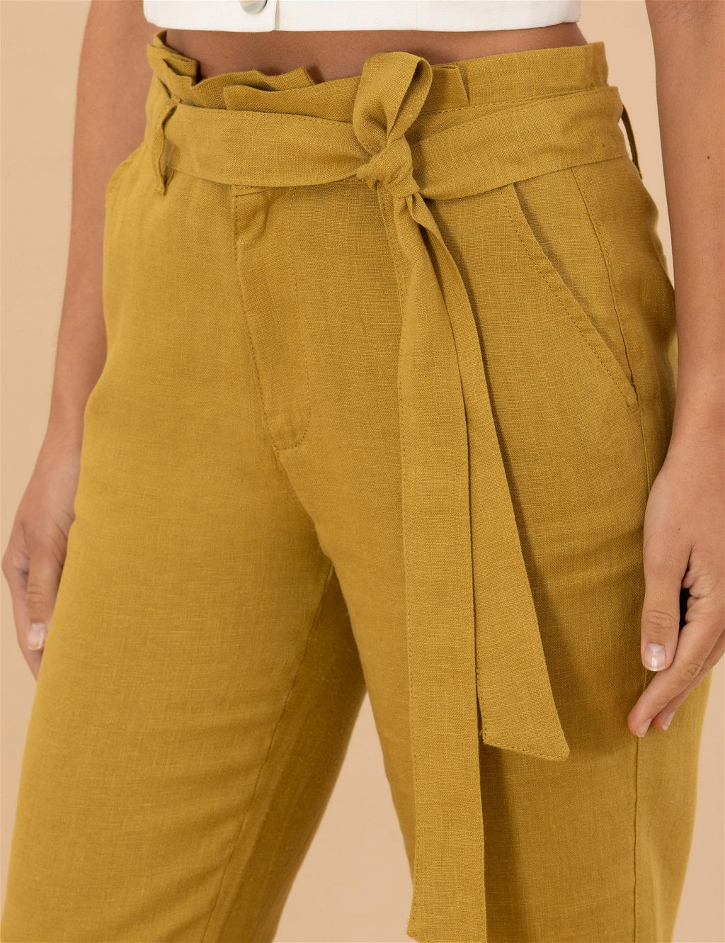 Ye_il Carrot Fit Keten Pantolon - Pierre cardin фото 6