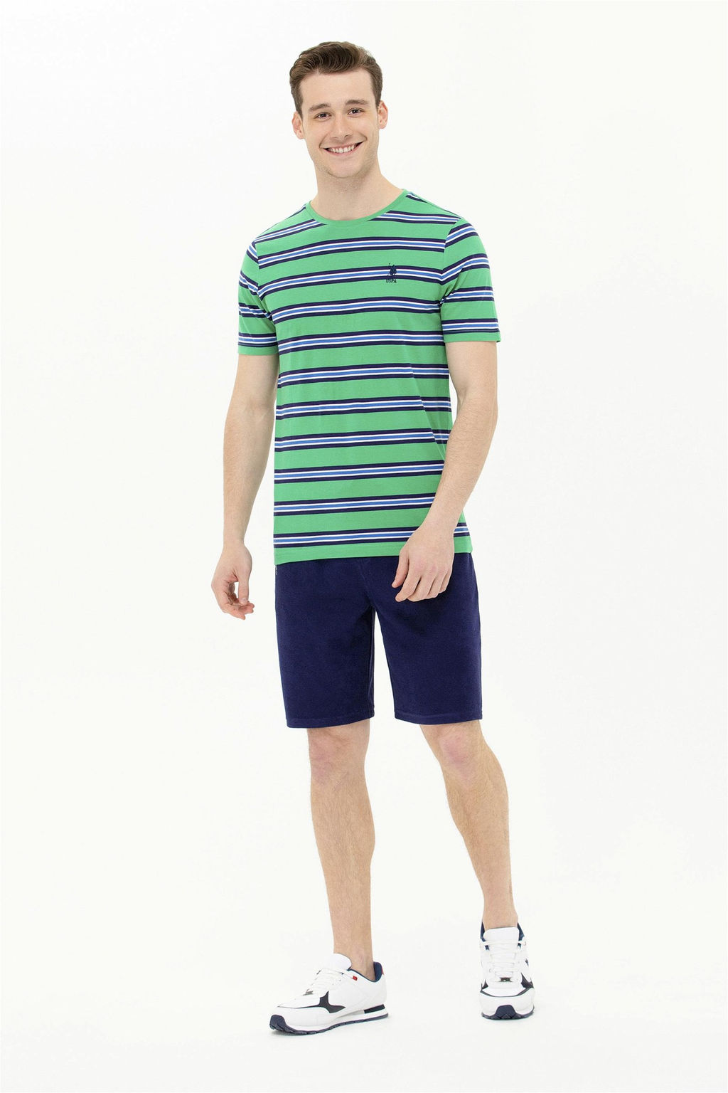 U. S. Polo Assn Мужская зеленая футболка с круглым вырезом - U.s. polo assn фото 11