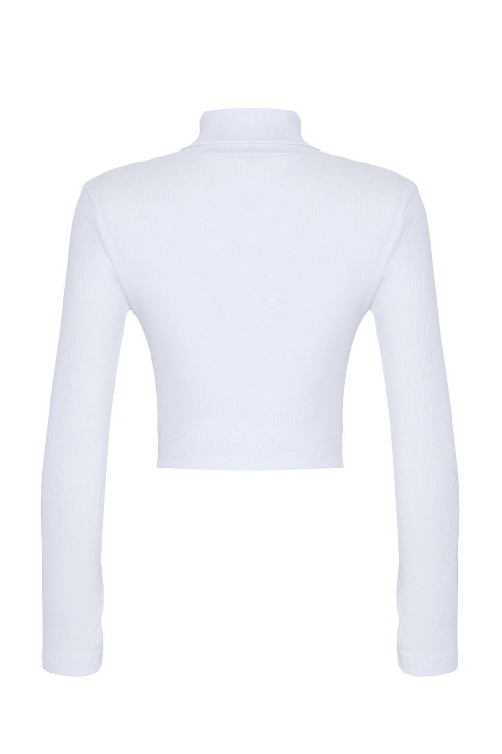 Trendyolmilla Zumrut Yesili Fitted/Vucuda Oturan Bal?kc? Yaka Parmak Detayl? Fitilli Esnek Orme Bluz TWOAW21BZ0071 фото 14