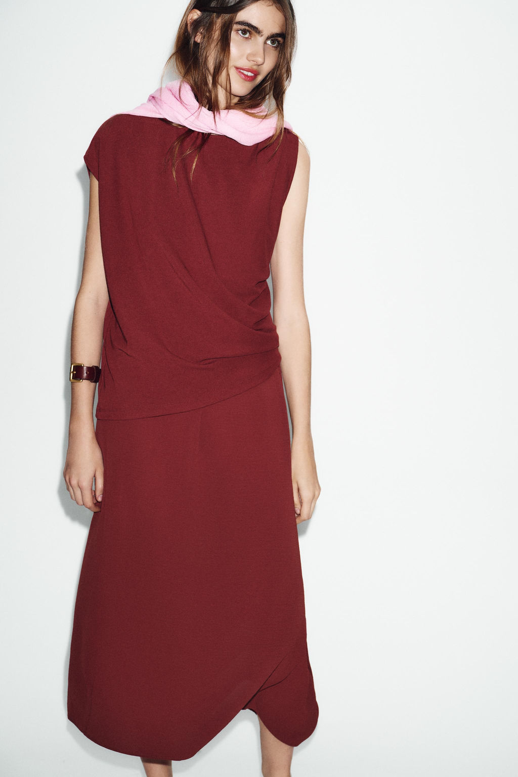 ASYMMETRIC LONG DRESS - Zara фото 3