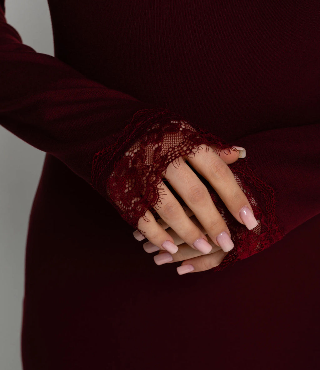 Платье #КТ887 (5), бордовый