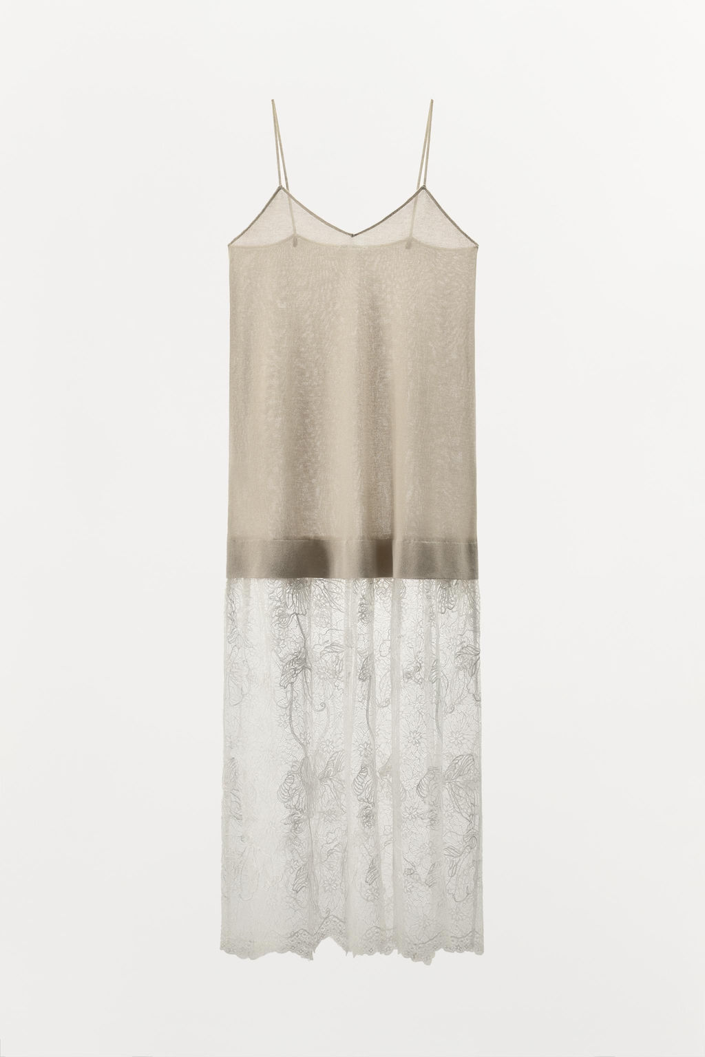 KNIT DRESS WITH COMBINED LACE - Zara фото 8