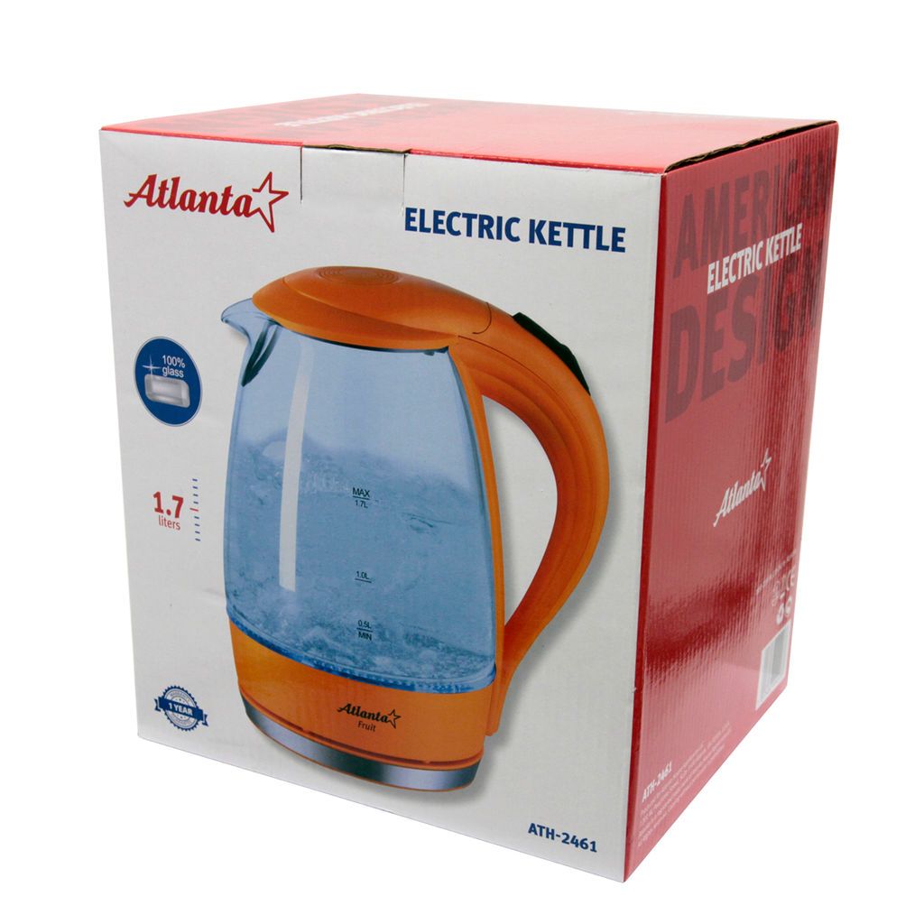 Чайник электрический дисковый 1,7л стекло арт.ATH-2461 - Полимербыт фото 2