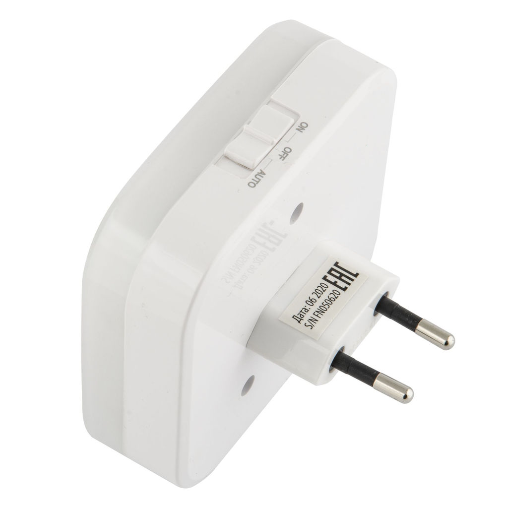 DTL-321 White/Sensor/2USB Светильник ночник с фотосенсором (день-ночь). 2USB. Белый. ТМ Uniel - Volpe фото 3