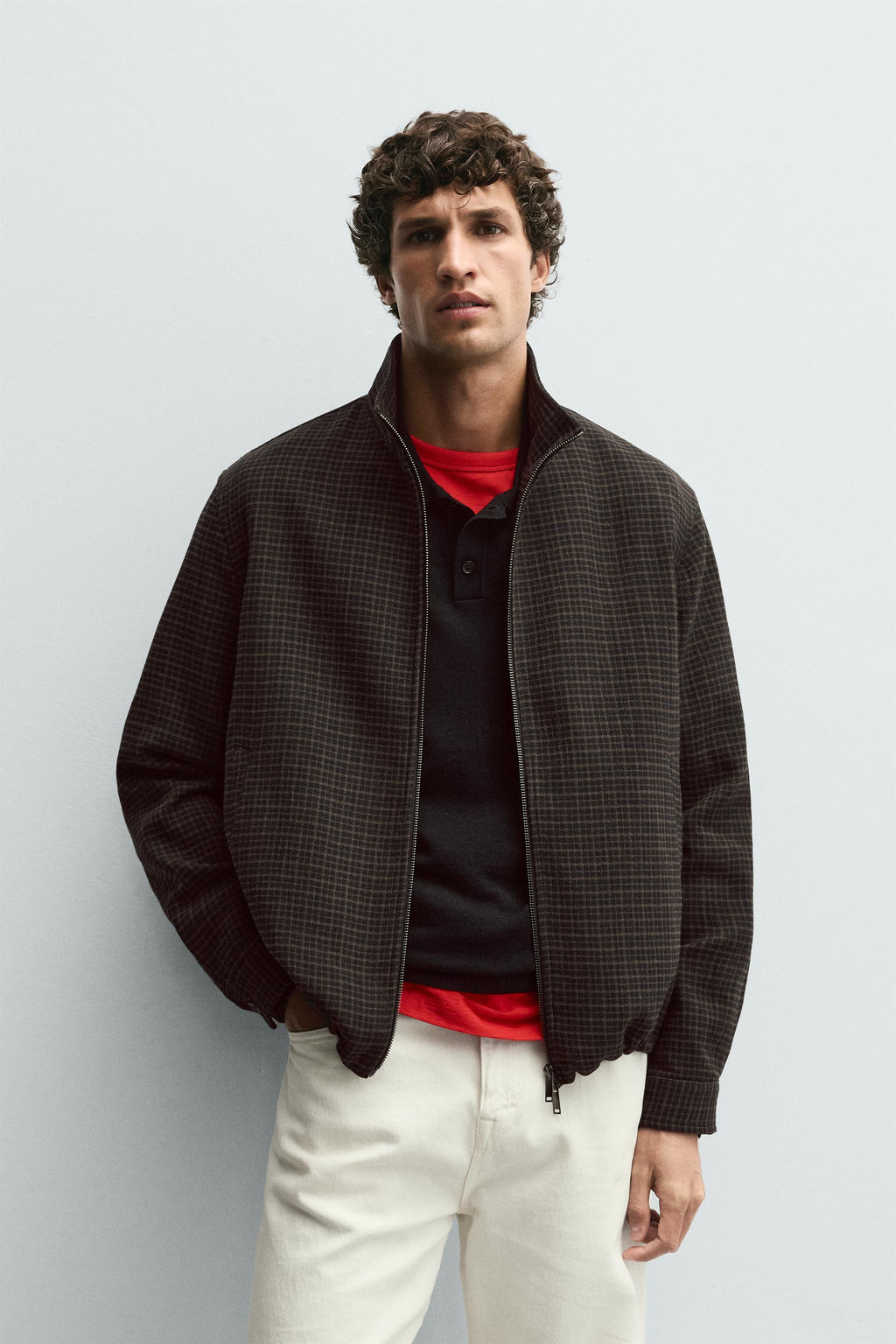 CHECK STRUCTURE JACKET - Zara фото 2