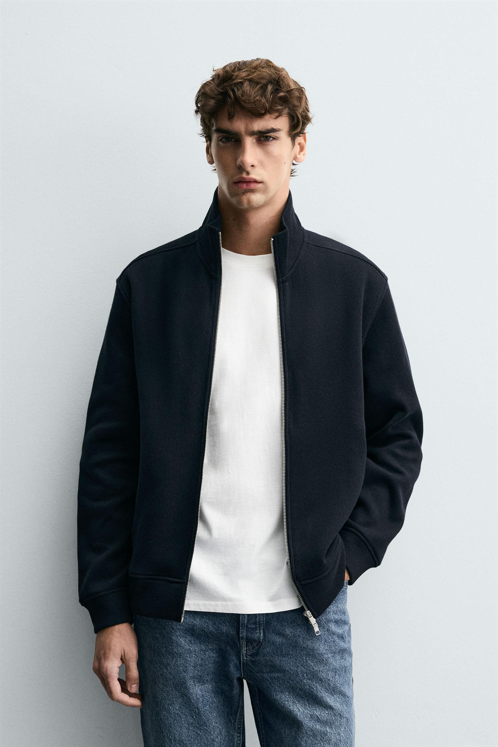 RIBBED ZIP-UP JACKET - Zara фото 2