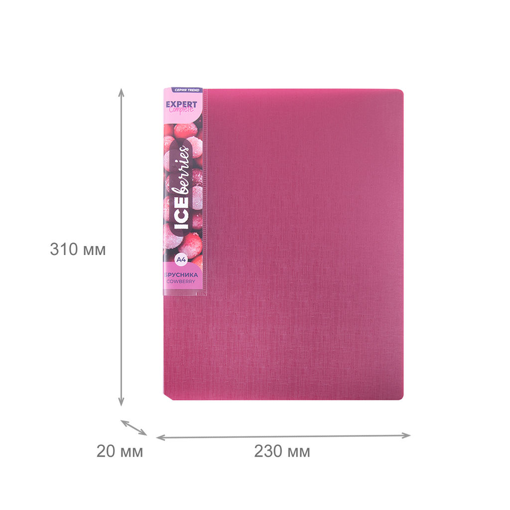 Expert Complete Trend ICEberries Папка с металлическим прижимом A4 700 мкм 20 мм лён 1 шт. лёд EC210720074