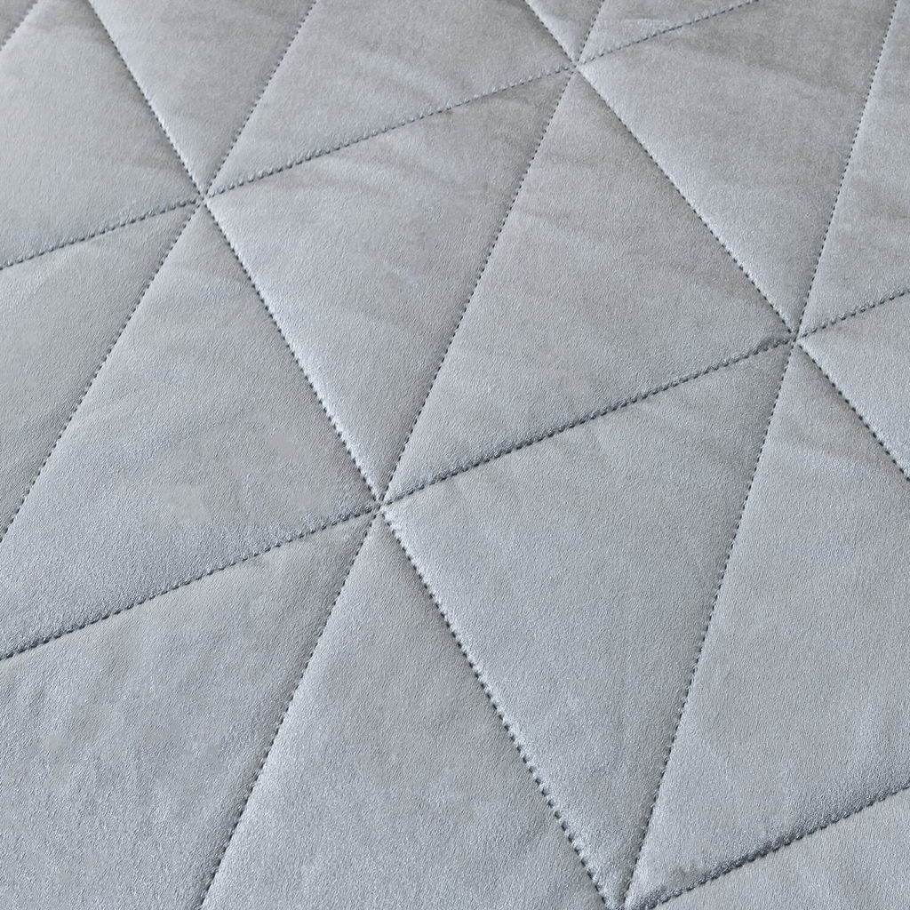 Велюровое покрывало в клетку и две наволочки OVL038 240*260/50-70 2 шт - Ситрейд фото 4