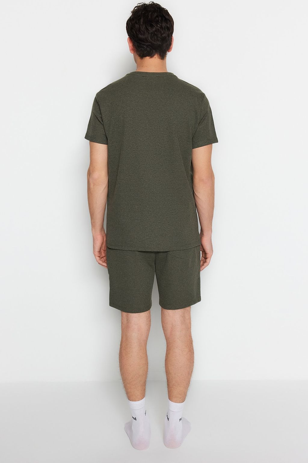 TRENDYOL MAN Siyah Regular Fit Sortlu Pijama Tak?m? TMNSS23PT00036 - Trendyolmilla фото 8