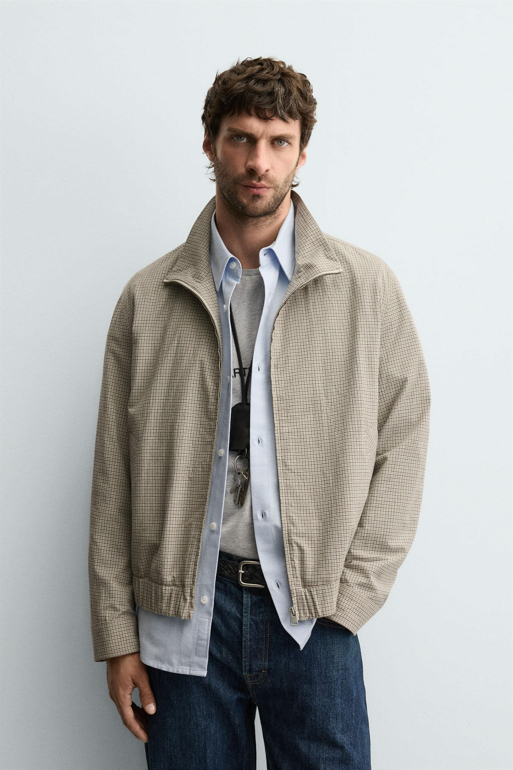 CHECK TEXTURED JACKET - Zara фото 2