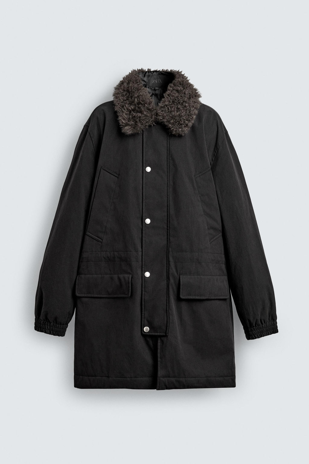 PARKA WITH DETACHABLE CONTRAST COLLAR - Zara фото 9