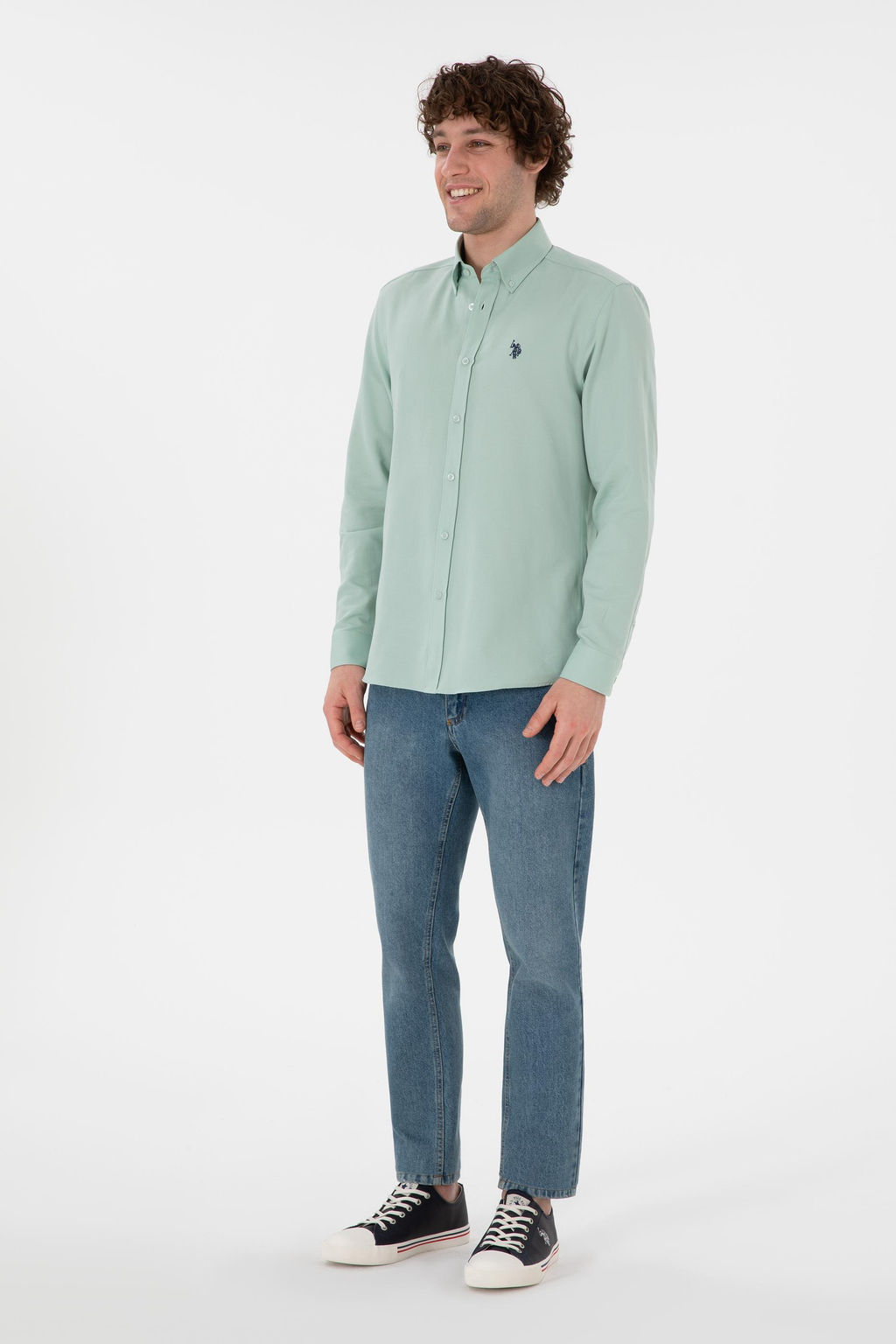 Erkek Su Ye_ili Uzun Kollu Basic G_mlek Sepette S_rpriz _ndirim - U.s. polo assn фото 5