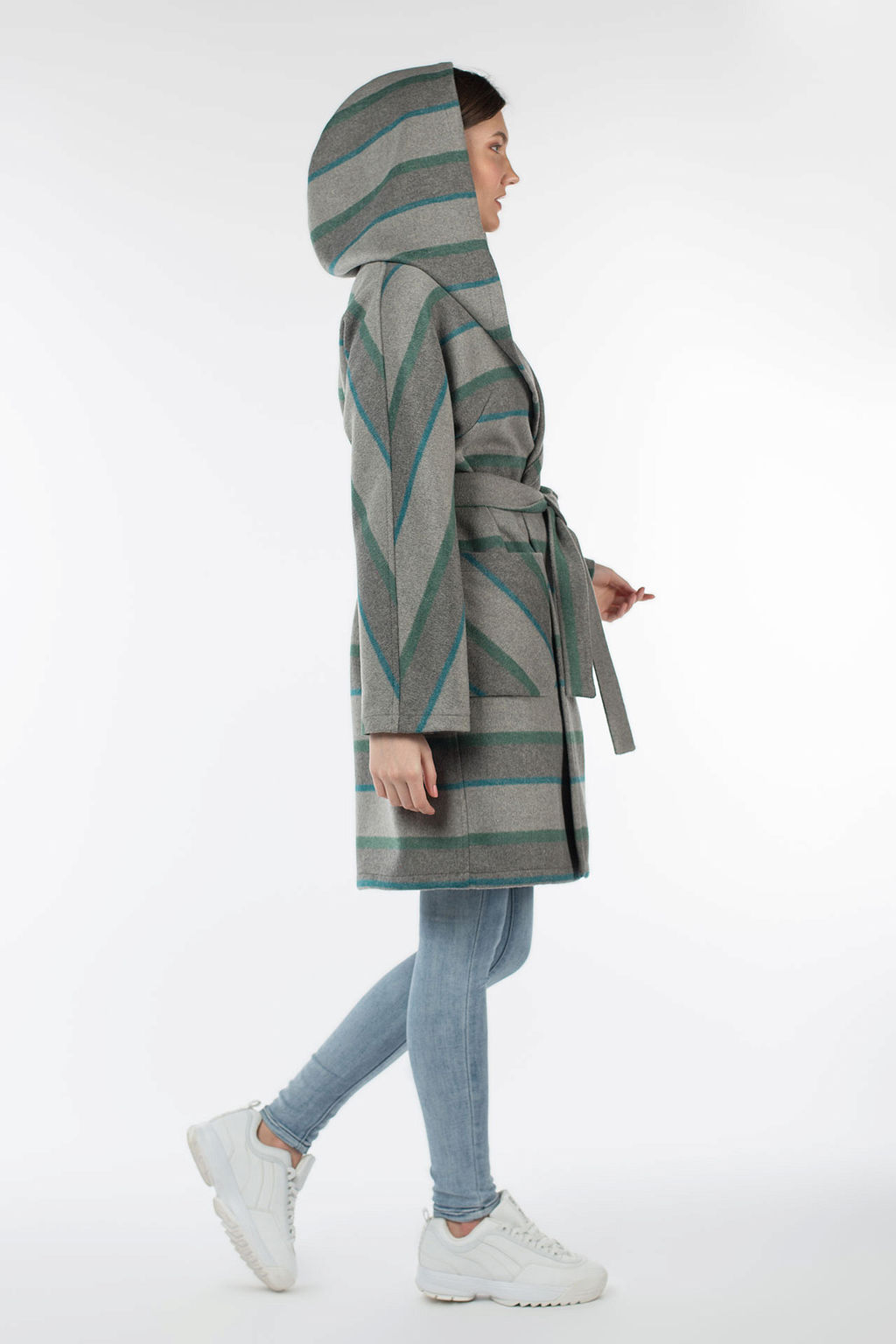 Пальто женское демисезонное (пояс) - El podio фото 6