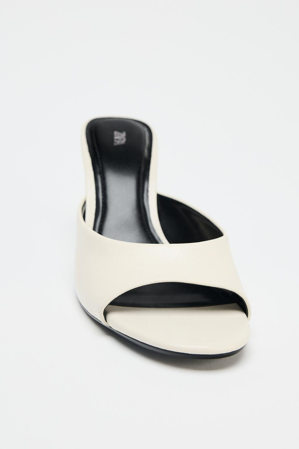 LEATHER TRANSPARENT WEDGE MULES