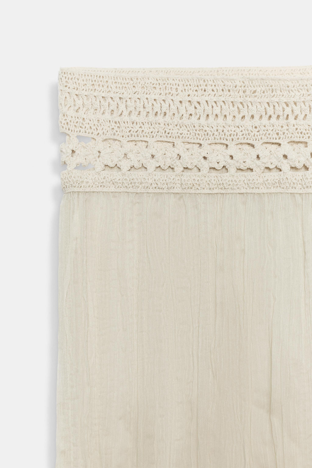 PANTAL?N COMBINADO CROCHET / Crudo / Vigor? - Zara фото 6