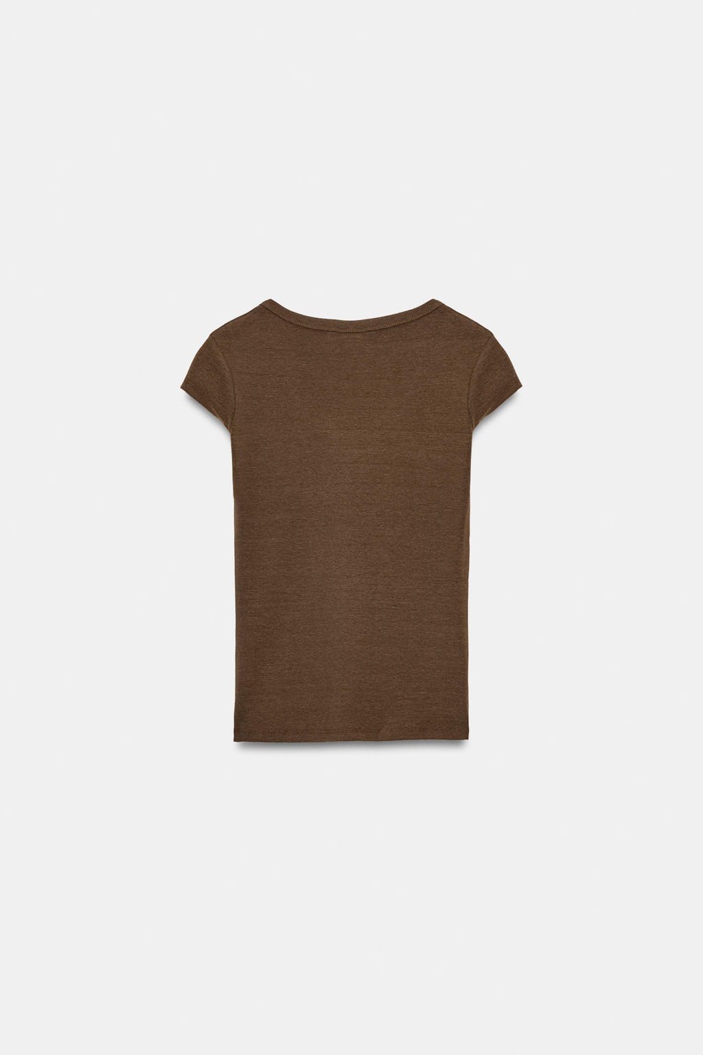 CAMISETA CUELLO OLLA / Marr?n - Zara фото 2